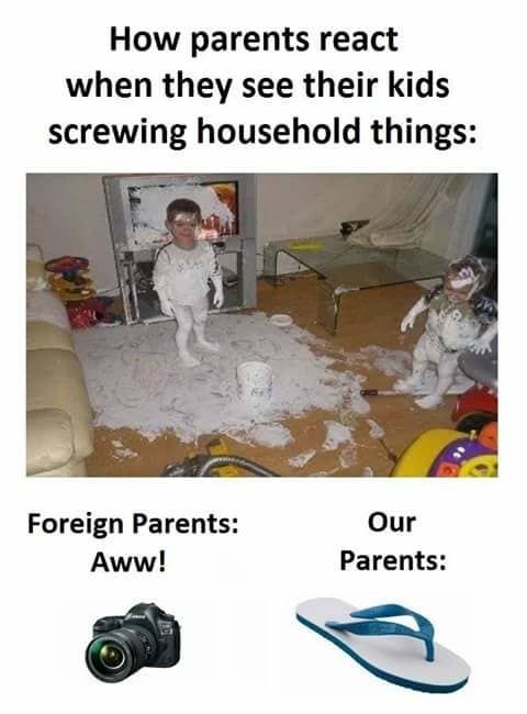 Reaction of foreign parents vs indian parents