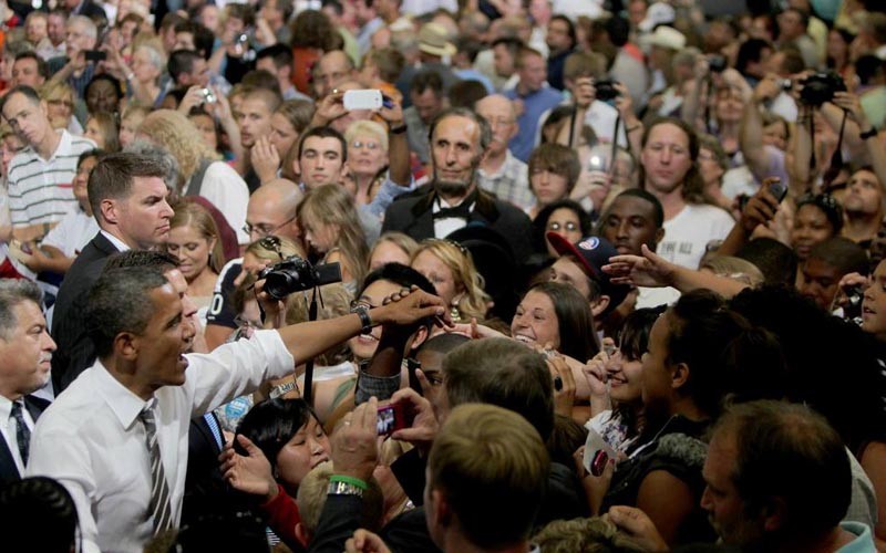 Abraham Lincoln At An Obama Rally