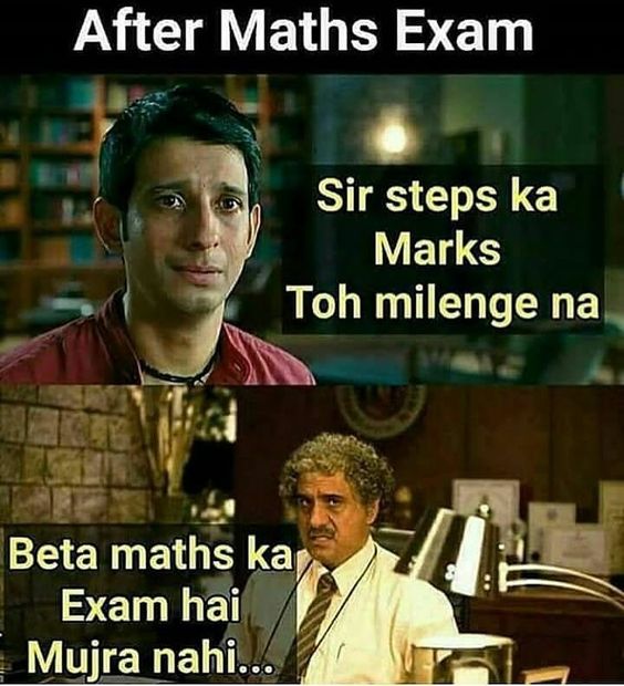 After maths exame