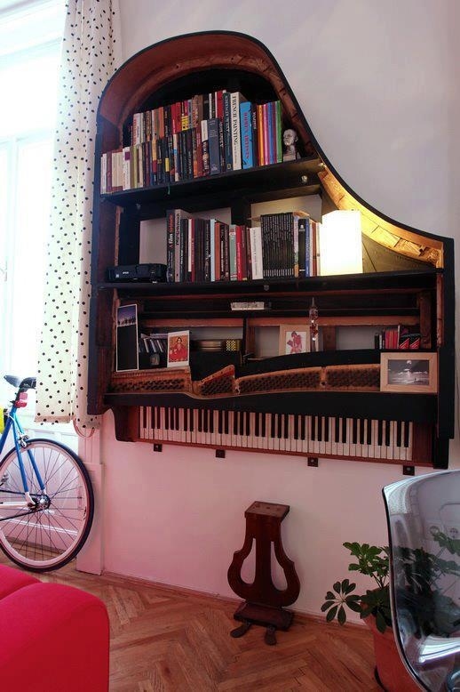 Piano to Bookshelf