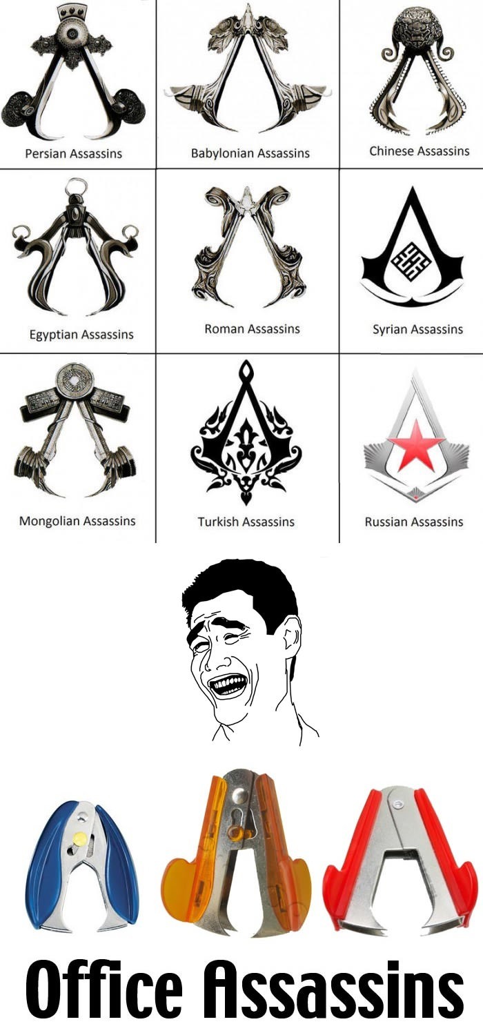 Assassins Symbols In The Office!