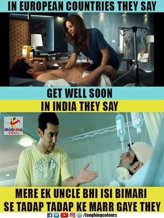 Getwell soon european vs indian