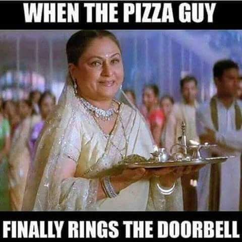 When the pizza guy!!