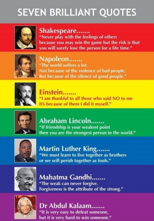 Seven Brilliant QUOTES