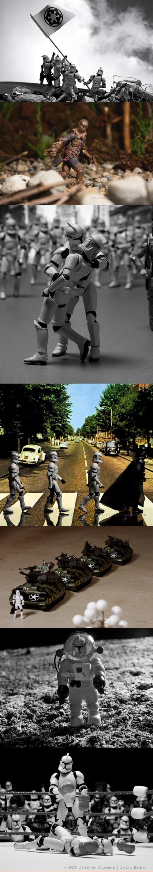 Star Wars Figures Reenact Iconic Photos