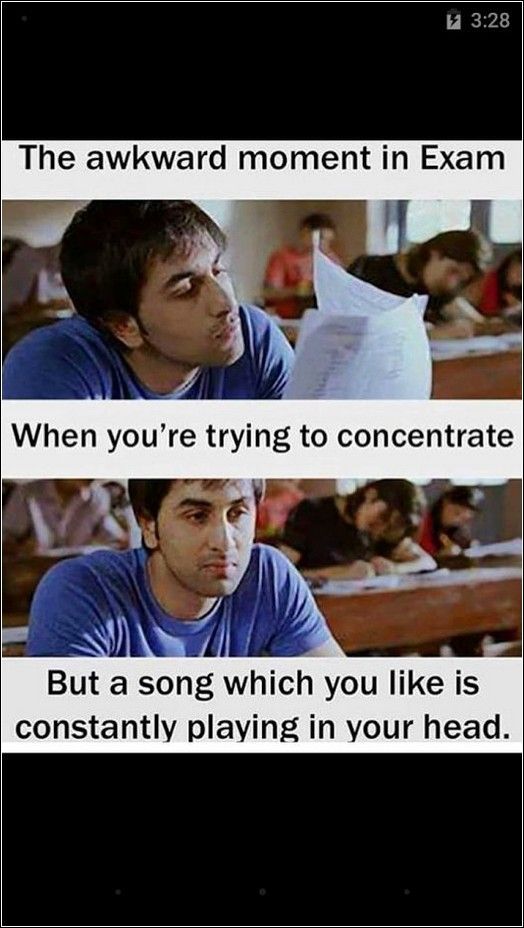 The akward moment in exame..