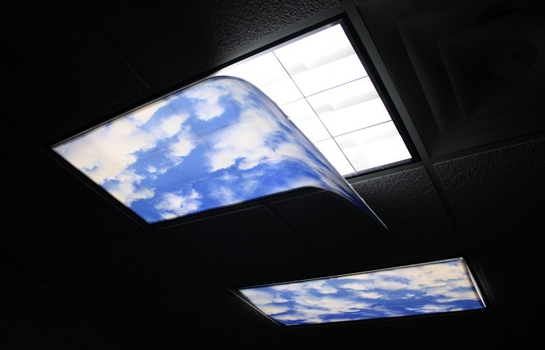 Sky Cloud Covers For Tube Lighting Fixtures