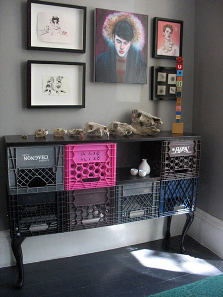 Milk Crates To Buffet Table