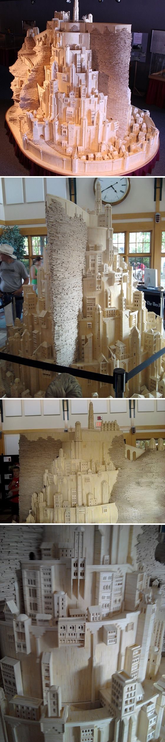 Minas Tirith Made From Matchsticks