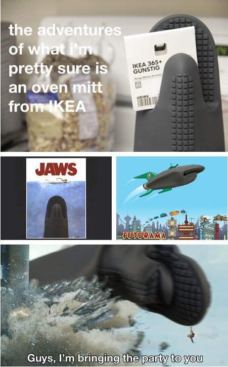 The Adventures Of An IKEA Oven Mitt