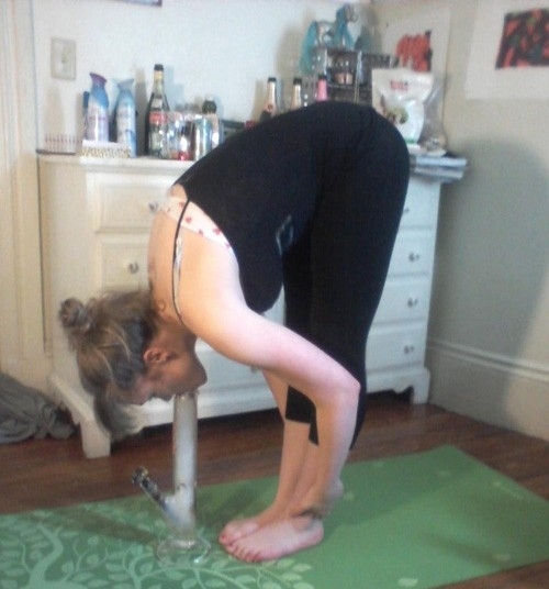 This Pose Is Called Downward Facing Bong