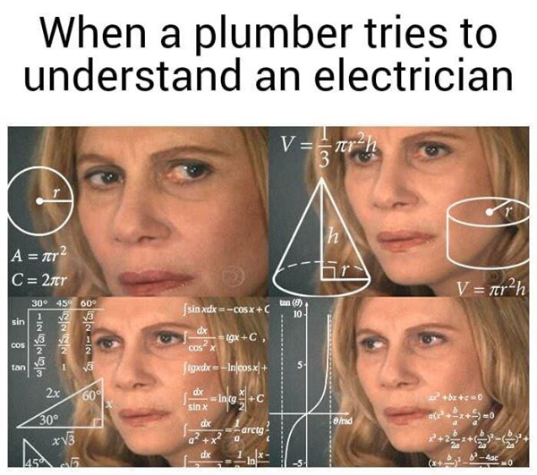 Plumber tries to understand Electrician