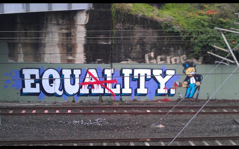 In Brisbane 1 Percent Equality 99 Percent Equity 