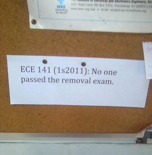 No One Passed The Removal Exam