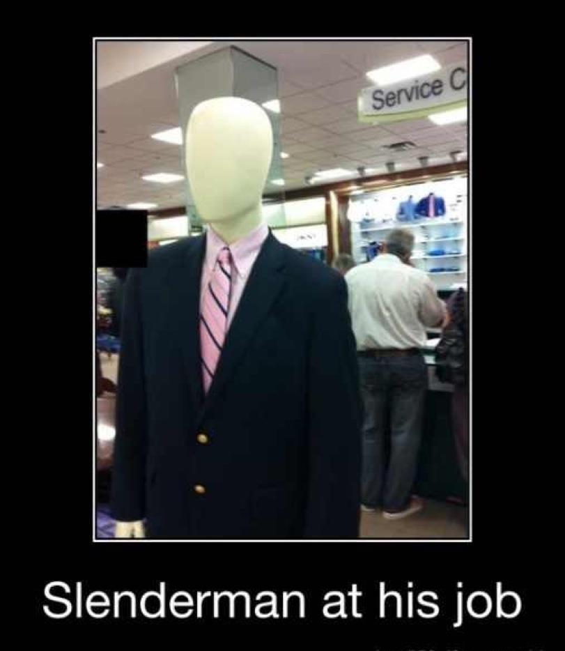 Slenderman At His Job