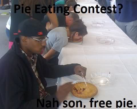 Pie Eating Contest Or Sleeping On Pie Contest
