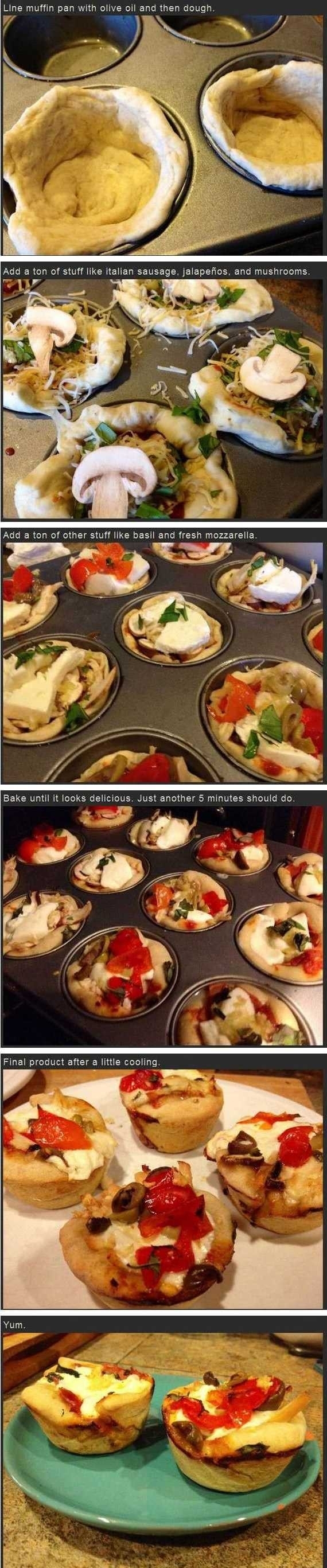 How To Make Pizza Cupcakes