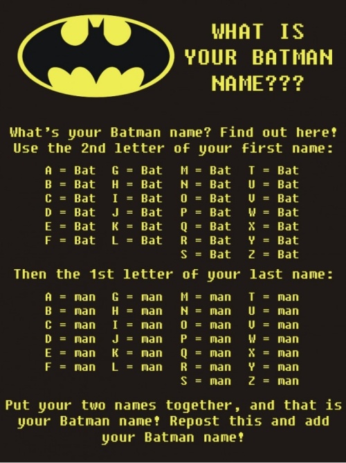 What Is Your Batman Name