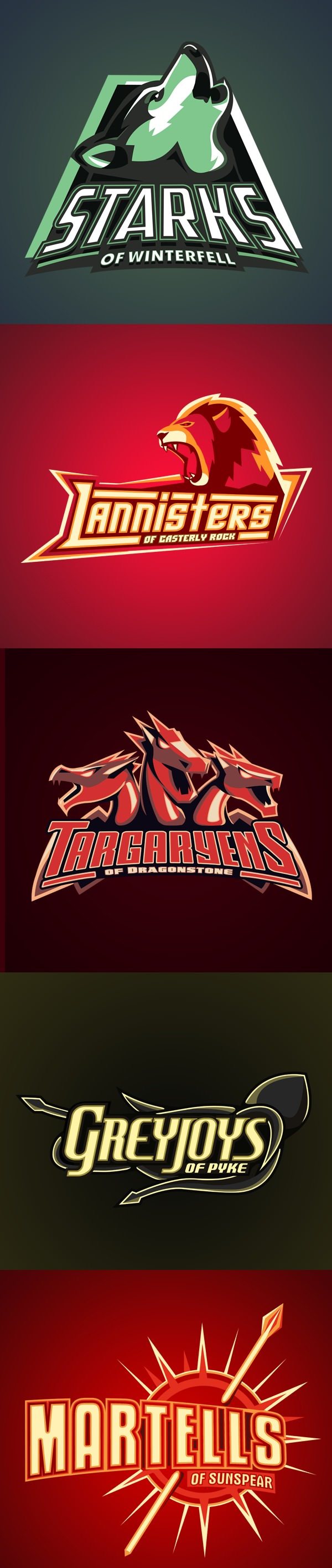 Game Of Thrones Sports Logos
