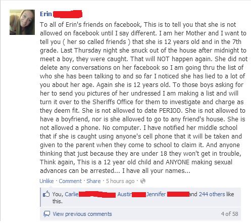 To All Of Erin\'s Friends on Facebook