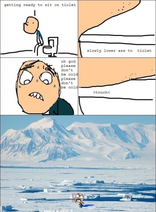 Getting Ready To Sit On Toilet